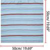 image:imageAllegra K 50cm Small Stripe Print Square Neck Wrap Scarves Head Scarf Kerchief Neckerchief Bandana for WomenSky Blue