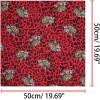 image:imageAllegra K 50cm Women Colorful Leopard Print Square Neck Scarf Kerchief Neckerchief Handkerchief BandanaRed Black