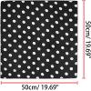 image:imageAllegra K 50cm70cm 1950s Vintage Retro Polka Dot Square Scarf Head Neck Scarves Kerchief NeckerchiefBlack With Buckle