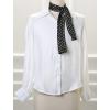 image:imageAllegra K 50s Ribbon Skinny Scarf Lovely Polka Dots Pattern for Bags Hair Band Neck WrapsBlack Small Dot