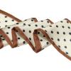 image:imageAllegra K 50s Ribbon Skinny Scarf Lovely Polka Dots Pattern for Bags Hair Band Neck WrapsBrown Small Dot