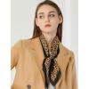 image:imageAllegra K 70cm Animal Leopard Print Silk Feeling Square Scarf Kerchief Neckerchief BandanaBrown