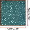 image:imageAllegra K 70cm Polka Dots Square Scarf Neck Scarves Kerchief Neckerchief Headband for WomenDark Green