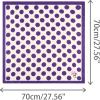 image:imageAllegra K 70cm Polka Dots Square Scarf Neck Scarves Kerchief Neckerchief Headband for WomenDark Purple Rose