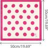 image:imageAllegra K 70cm Polka Dots Square Scarf Neck Scarves Kerchief Neckerchief Headband for WomenHot Pink Rose