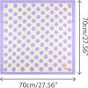 image:imageAllegra K 70cm Polka Dots Square Scarf Neck Scarves Kerchief Neckerchief Headband for WomenLight Purple Rose