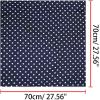 image:imageAllegra K 70cm Polka Dots Square Scarf Neck Scarves Kerchief Neckerchief Headband for WomenNavy Blue