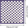 image:imageAllegra K 70cm Polka Dots Square Scarf Neck Scarves Kerchief Neckerchief Headband for WomenNavy Blue Rose