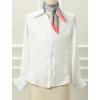 image:imageAllegra K 70cm Polka Dots Square Scarf Neck Scarves Kerchief Neckerchief Headband for WomenPink Gray