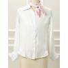 image:imageAllegra K 70cm Polka Dots Square Scarf Neck Scarves Kerchief Neckerchief Headband for WomenPink White