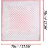 image:imageAllegra K 70cm Polka Dots Square Scarf Neck Scarves Kerchief Neckerchief Headband for WomenPink White