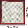 image:imageAllegra K 70cm Polka Dots Square Scarf Neck Scarves Kerchief Neckerchief Headband for WomenRed Beige