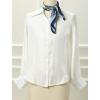 image:imageAllegra K 70cm Polka Dots Square Scarf Neck Scarves Kerchief Neckerchief Headband for WomenSky Blue
