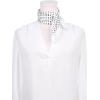 image:imageAllegra K 70cm Polka Dots Square Scarf Neck Scarves Kerchief Neckerchief Headband for WomenWhite Dot