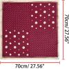 image:imageAllegra K 70cm Polka Dots Square Scarf Neck Scarves Kerchief Neckerchief Headband for WomenWine Red