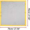 image:imageAllegra K 70cm Polka Dots Square Scarf Neck Scarves Kerchief Neckerchief Headband for WomenYellow Gray