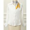 image:imageAllegra K 70cm Polka Dots Square Scarf Neck Scarves Kerchief Neckerchief Headband for WomenYellow Gray