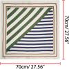 image:imageAllegra K 70cm Stripe Print Square Scarves Kerchief Neck Head Scarf Neckerchief Headband for LadiesGreen