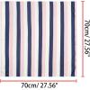 image:imageAllegra K 70cm Stripe Print Square Scarves Kerchief Neck Head Scarf Neckerchief Headband for LadiesPink White