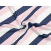 image:imageAllegra K 70cm Stripe Print Square Scarves Kerchief Neck Head Scarf Neckerchief Headband for LadiesPink White