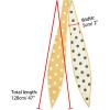 image:imageAllegra K Chic Polka Dots Women Neckerchief Skinny Scarves Hair Band Ribbon for Bag AccessoryYellow Big Dot