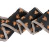 image:imageAllegra K Silky Skinny Scarves Ribbon Heart Print Long Hairband Handbag WrapBlack