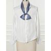 image:imageAllegra K Silky Skinny Scarves Ribbon Heart Print Long Hairband Handbag WrapBlue