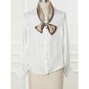 image:imageAllegra K Silky Skinny Scarves Ribbon Heart Print Long Hairband Handbag WrapBrown