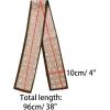 image:imageAllegra K Silky Skinny Scarves Ribbon Heart Print Long Hairband Handbag WrapBrown