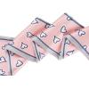 image:imageAllegra K Silky Skinny Scarves Ribbon Heart Print Long Hairband Handbag WrapPink