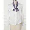 image:imageAllegra K Silky Skinny Scarves Ribbon Heart Print Long Hairband Handbag WrapPurple