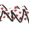 image:imageAllegra K Silky Skinny Scarves Ribbon Heart Print Long Hairband Handbag WrapWhite