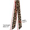 image:imageAllegra K Skinny Scarf Womens Thin Long Neckscarf Fashion Leopard Print Hairband Waistband Bag Handle AccessoryBrown