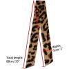 image:imageAllegra K Skinny Scarf Womens Thin Long Neckscarf Fashion Leopard Print Hairband Waistband Bag Handle AccessoryDark Brown