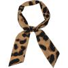 image:imageAllegra K Skinny Scarf Womens Thin Long Neckscarf Fashion Leopard Print Hairband Waistband Bag Handle AccessoryDark Brown
