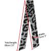 image:imageAllegra K Skinny Scarf Womens Thin Long Neckscarf Fashion Leopard Print Hairband Waistband Bag Handle AccessoryGray