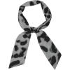 image:imageAllegra K Skinny Scarf Womens Thin Long Neckscarf Fashion Leopard Print Hairband Waistband Bag Handle AccessoryGray