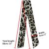 image:imageAllegra K Skinny Scarf Womens Thin Long Neckscarf Fashion Leopard Print Hairband Waistband Bag Handle AccessoryGrey Black