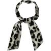 image:imageAllegra K Skinny Scarf Womens Thin Long Neckscarf Fashion Leopard Print Hairband Waistband Bag Handle AccessoryGrey Black