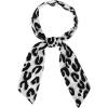 image:imageAllegra K Skinny Scarf Womens Thin Long Neckscarf Fashion Leopard Print Hairband Waistband Bag Handle AccessoryLight Gray