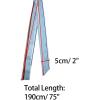 image:imageAllegra K Stripe Ribbon Skinny Neck Scarves Long Narrow Neckerchief Hairband for Women Wrist Wear Handbag Handle WrapSky Blue