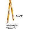 image:imageAllegra K Stripe Ribbon Skinny Neck Scarves Long Narrow Neckerchief Hairband for Women Wrist Wear Handbag Handle WrapYellow