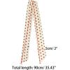 image:imageAllegra K Women Polka Dots Stripe Heart Print Skinny Scarf Sharp Neck Scarves DoubleSided NeckerchiefBeige