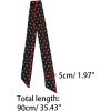 image:imageAllegra K Women Polka Dots Stripe Heart Print Skinny Scarf Sharp Neck Scarves DoubleSided NeckerchiefBlack