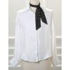 image:imageAllegra K Women Polka Dots Stripe Heart Print Skinny Scarf Sharp Neck Scarves DoubleSided NeckerchiefBlack