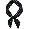 image:imageAllegra K Women Polka Dots Stripe Heart Print Skinny Scarf Sharp Neck Scarves DoubleSided NeckerchiefBlack