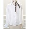 image:imageAllegra K Women Polka Dots Stripe Heart Print Skinny Scarf Sharp Neck Scarves DoubleSided NeckerchiefWhite