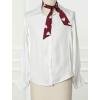image:imageAllegra K Women Skinny Ribbon Neckerchief Heart Pattern Narrow Hair Wrist Scarf Headband Handbag Handle WrapWine Red Heart