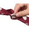 image:imageAllegra K Women Skinny Ribbon Neckerchief Heart Pattern Narrow Hair Wrist Scarf Headband Handbag Handle WrapWine Red Heart