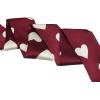 image:imageAllegra K Women Skinny Ribbon Neckerchief Heart Pattern Narrow Hair Wrist Scarf Headband Handbag Handle WrapWine Red Heart